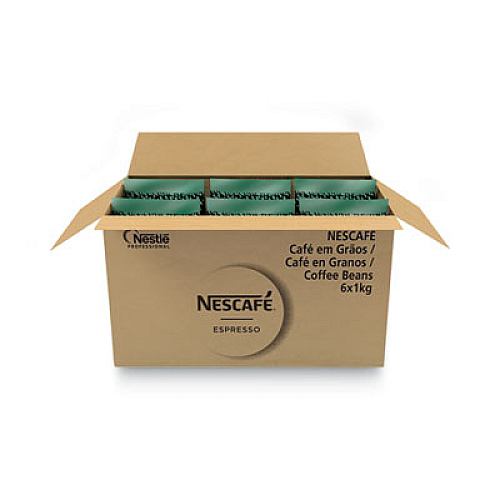 Nescaf Espresso Whole Bean Coffee, Arabica, 2.2 lb Bag, 6/Carton (24631CT)