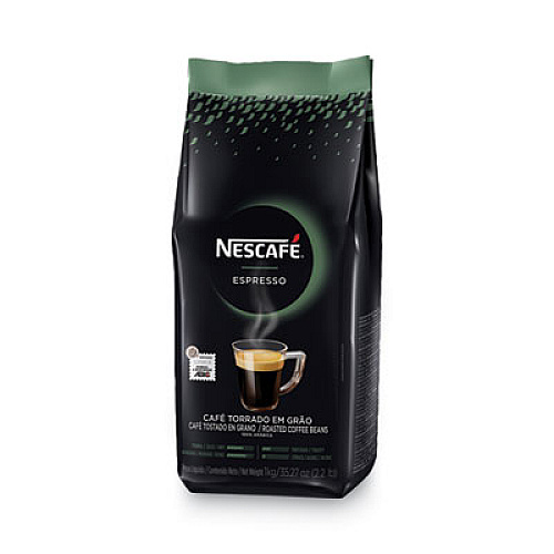 Nescaf Espresso Whole Bean Coffee, Arabica, 2.2 lb Bag, 6/Carton (24631CT)