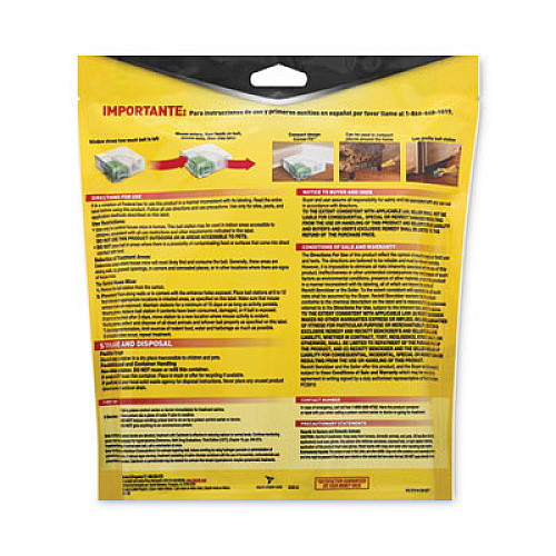 d-CON Disposable Bait Station, 3 x 3 x 1.25, 3 Bait Stations/Pack, 6 Packs/Carton (99427)