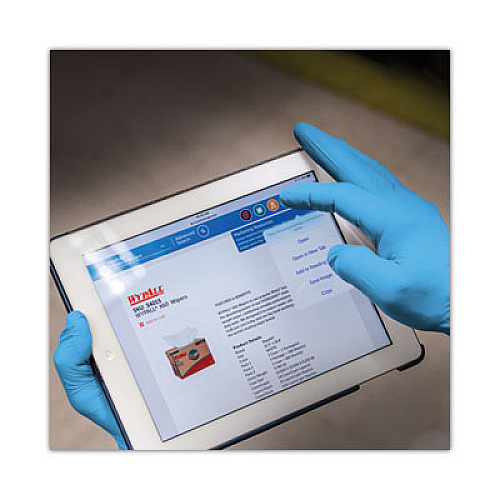 KleenGuard G10 Flex Blue Nitrile Gloves, Powder-Free, X-Small, 3 mil Thick, 9.5" Long, Blue, 100/Box, 10 Boxes/Carton (54331)