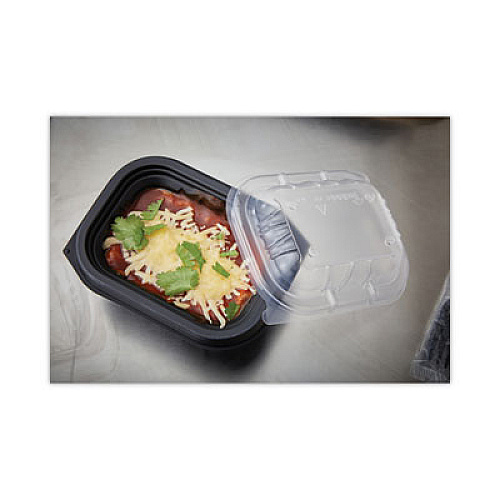 Pactiv Evergreen EarthChoice Entree2Go Takeout Container Vented Lid, 5.7 x 4.3 x 2.6, Clear, Plastic, 600/Carton (YCNV6X4PPDL)