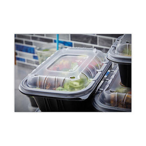 Pactiv Evergreen EarthChoice Entree2Go Takeout Container, 32 oz, 8.7 x 5.8 x 2.7, Black, Plastic, 300/Carton (YCNB9X632000)