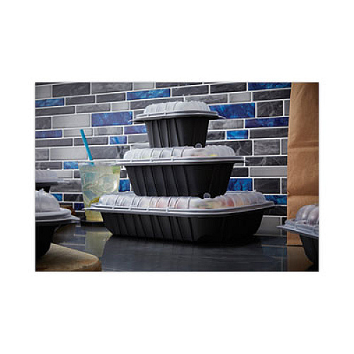 Pactiv Evergreen EarthChoice Entree2Go Takeout Container, 48 oz, 11.8 x 8.8 x 1.61, Black, Plastic, 200/Carton (YCNB12X94800)