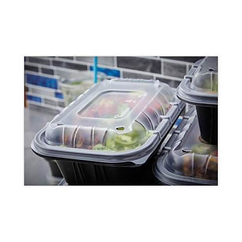 Pactiv Evergreen EarthChoice Entree2Go Takeout Container, 64 oz, 11.8 x 8.8 x 2.1, Black, Plastic, 200/Carton (YCNB12X96400)