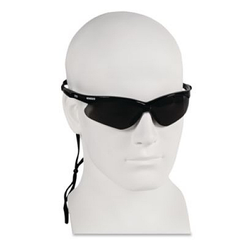 KleenGuard Nemesis Safety Glasses, Black Half Frame, Smoke Dual Lens (22475)