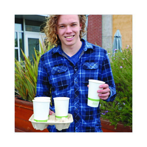 World Centric Paper Hot Cups, 16 oz, White, 1,000/Carton (CUPA16)