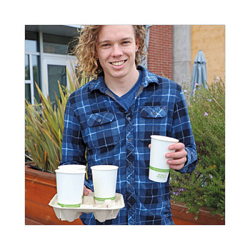 World Centric Fiber Cup Carriers, 8 oz to 22 oz, Four Cups, Natural, 600/Carton (CCFB4LF)