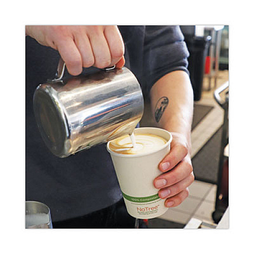 World Centric NoTree Paper Hot Cups, 10 oz, Natural, 1,000/Carton (CUSU10)