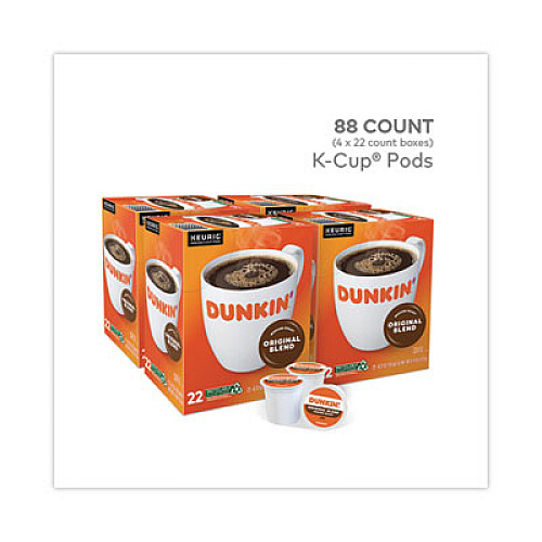 Dunkin' K-Cup Pods, Original Blend, 88/Carton (400845)