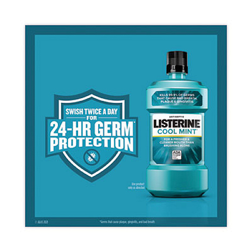 Johnson & Johnson Listerine Cool Mint Mouthwash, 1 L Bottle (42735)