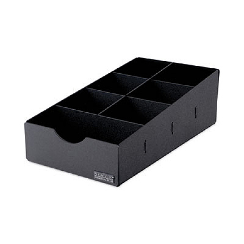 Vertiflex Commercial Grade Condiment Caddy, 7 Compartments, 8.75 x 16 x 5.25, Black (VFCC169)