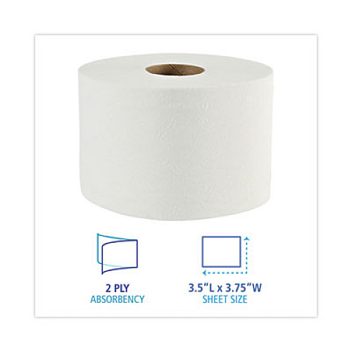 Boardwalk Green Xtra Controlled Bath Tissue, OptiCore, Septic Safe, 2-Ply, White, 1,000 Sheets/Roll, 36 Rolls/Carton (45XTRA)