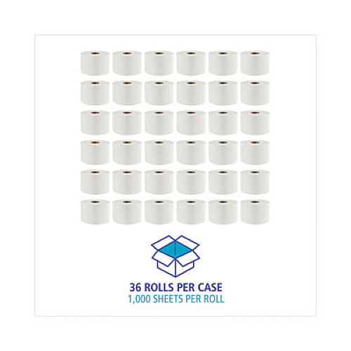 Boardwalk Green Xtra Controlled Bath Tissue, OptiCore, Septic Safe, 2-Ply, White, 1,000 Sheets/Roll, 36 Rolls/Carton (45XTRA)