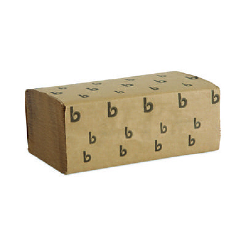 Boardwalk Singlefold Paper Towels, 1-Ply, 9 x 9.45, Natural, 250/Pack, 16 Packs/Carton (6210)