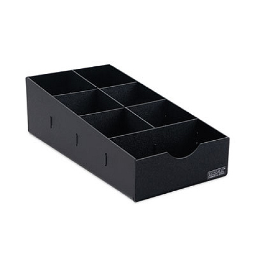 Vertiflex Commercial Grade Condiment Caddy, 7 Compartments, 8.75 x 16 x 5.25, Black (VFCC169)