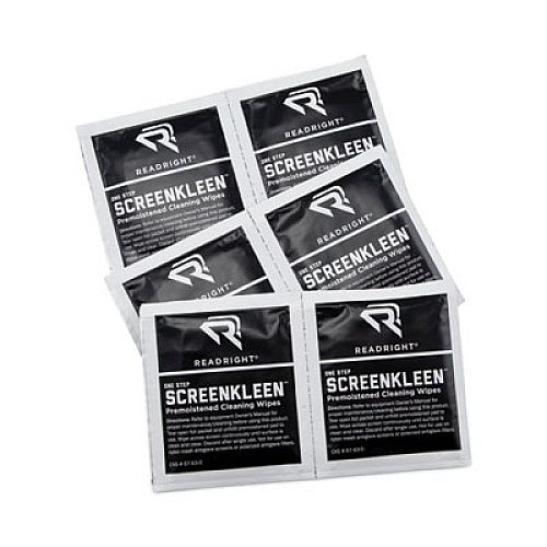 Read Right OneStep CRT ScreenKleen Cleaning Pads, Cloth, 5 x 5, Unscented, White, 100/Box (RR1309)