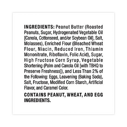Grandma's Homestyle Peanut Butter Cookies, 2.5 oz Pack, 2 Cookies/Pack, 60 Packs/Carton (29500063)