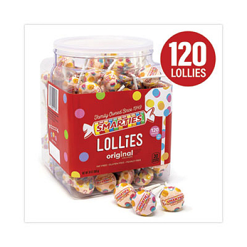 Nestl Smarties Lollies Lollipops, 34 oz Jar, 120 Pieces (20900013)