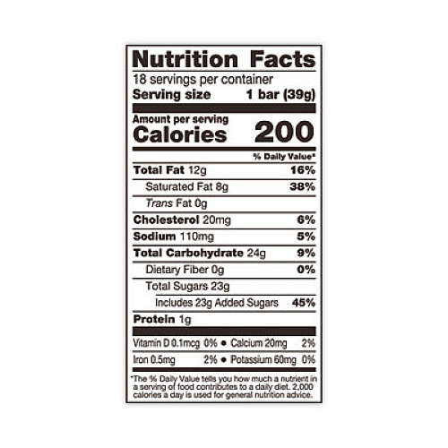 SKOR Candy Bar, 1.4 oz Bar, 18/Carton (20902450)
