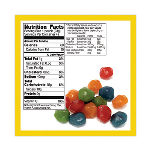 Betty Crocker Fruit Gushers Fruit Snacks, Strawberry and Tropical Fruit Flavors, 0.8 oz, 42 Pouches/Carton (22001036)