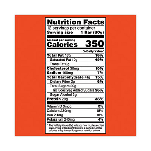 Gatorade Recover Chocolate Chip Whey Protein Bar, 2.8 oz Bar, 12 Bars/Carton (29500032)