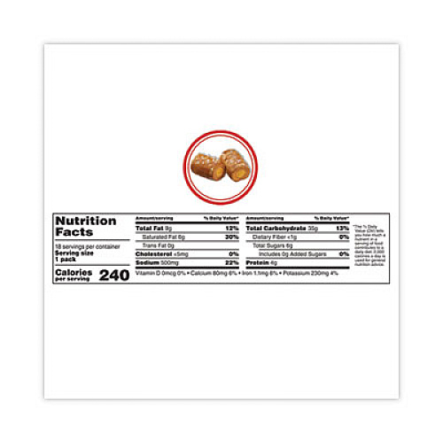 Combos Baked Snacks, 1.8 oz Bag, Cheddar Cheese Pretzel, 18 Bags/Carton (20900409)