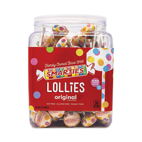 Nestl Smarties Lollies Lollipops, 34 oz Jar, 120 Pieces (20900013)