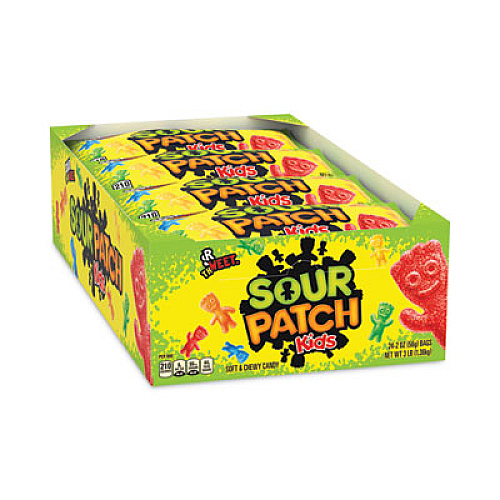 Sour Patch Kids Chewy Candy, Assorted, 2 oz Bags, 24/Pack (30400006)