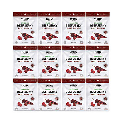 Think Jerky Sweet Chipotle Beef Jerky, 1 oz Pouch, 12/Pack (22000985)