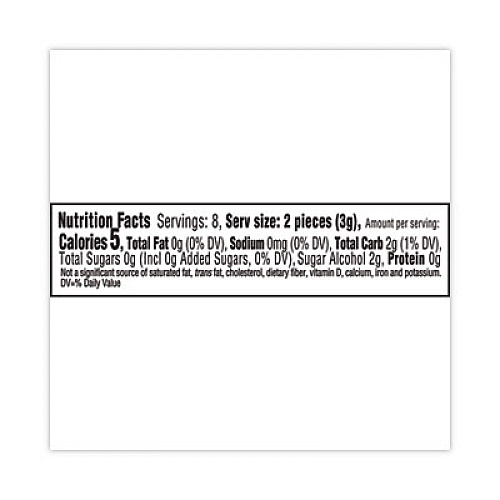 Trident Sugar-Free Gum, White Peppermint,16 Pieces/Pack, 9 Packs/Carton (20902451)
