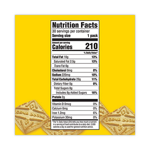 Nabisco Lorna Doone Shortbread Cookies, 1.5 oz Packet, 30 Packets/Carton (22001042)
