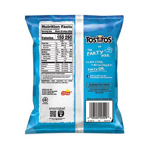 Tostitos Bite Size Tortilla Chips, 2 oz Bag, 64 Bags/Carton (29500067)