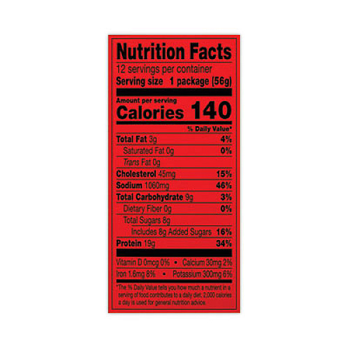 Jack Links Jumbo Teriyaki Beek Steak, 2 oz, 12/Box (27800011)