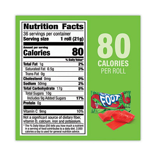 Betty Crocker Fruit By The Foot Variety Pack, Assorted Flavors, 0.75 oz, 36 Pouches/Carton (20900408)