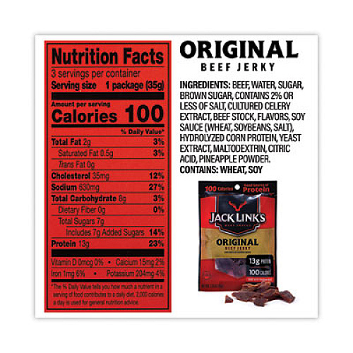 Jack Links Beef Jerky Variety Pack, 1.5 oz, 9/Carton (22000411)