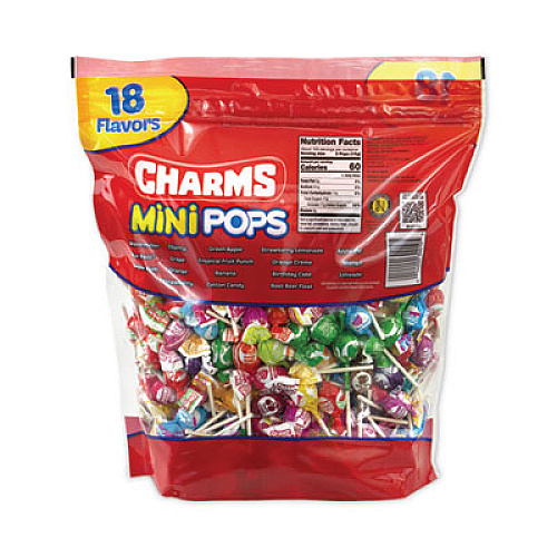 Charms Mini Pops, 3.74 lb Bag, Assorted Flavors, 300/Bag (20902010)