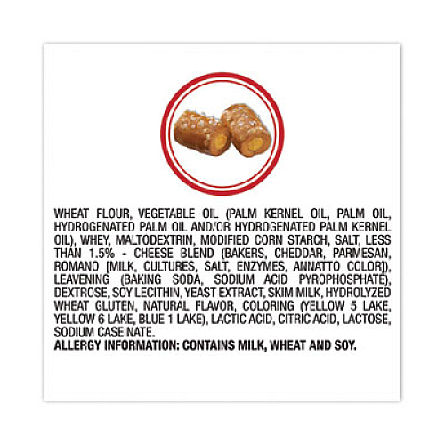 Combos Baked Snacks, 1.8 oz Bag, Cheddar Cheese Pretzel, 18 Bags/Carton (20900409)