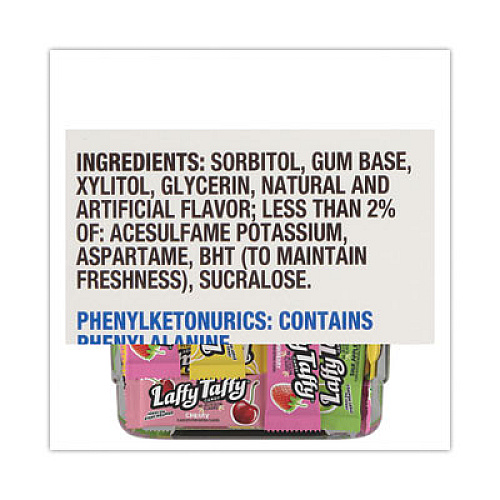 Nestl Laffy Taffy, Assorted Flavors, 3.08 lb Tub, 145 Wrapped Pieces/Tub (20900119)
