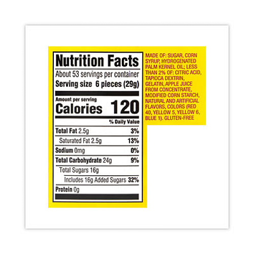 Starburst Original Fruit Chews, Cherry; Lemon; Orange; Strawberry, 50 oz Bag (28086)