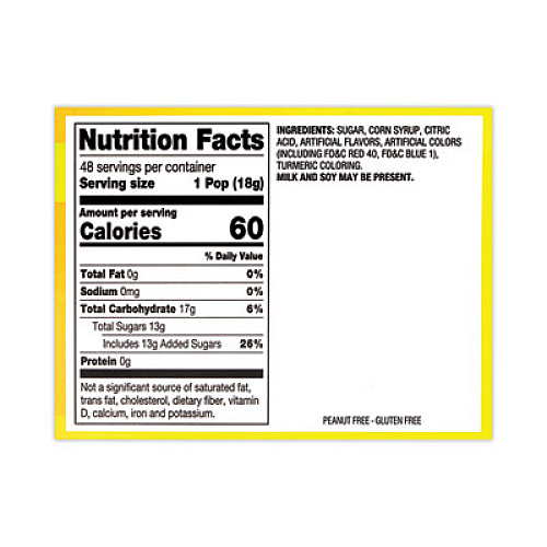 Charms Sweet and Sour Pop, Assorted Flavors, 0.63 oz, 48/Carton (20900128)