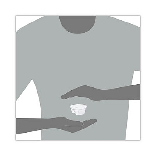 Dart Single Compartment Cup Insert, 3.5 oz, Plastic, Clear, 1,000/Carton (PF35C1)