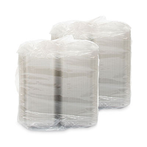 Dart StayLock Clear Hinged Lid Containers, 6.8 x 9.4 x 2.1, Clear, Plastic, 125/Pack, 2 Packs/Carton (PET30UT1)