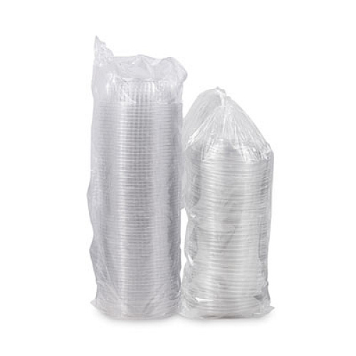 Dart PresentaBowls Bowl/Lid Combo-Paks, 24 oz, 7.25" Diameter x 2.38" h, Clear, Plastic, 63/Pack, 2 Pack/Carton (PET24BCD)