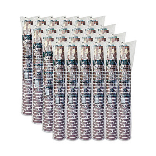 SOLO Thermoguard Insulated Paper Hot Cups, 24 oz, Steam Print Design, 600/Carton (DWTG24ST)