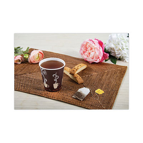 SOLO Thermoguard Insulated Paper Hot Cups, 12 oz, Steam Print Design, 600/Carton (DWTG12STCT)