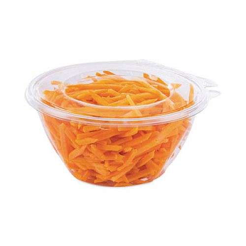 Dart SafeSeal Tamper-Resistant, Tamper-Evident Bowls with Flat Lid, 32 oz, 7" Diameter x 3.2" h, Clear, Plastic, 150/Carton (CTR32BF)
