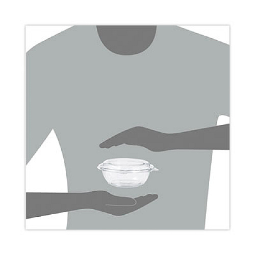 Dart SafeSeal Tamper-Resistant, Tamper-Evident Bowls with Dome Lid, 8 oz, 5.5" Diameter x 2.1" h, Clear, Plastic, 240/Carton (CTR8BD)