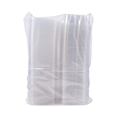 Dart ClearPac SafeSeal Tamper-Resistant/Evident Containers, Flat Lid, 48 oz, Clear, Plastic, 100/Bag, 2 Bags/Carton (CH48DEF)