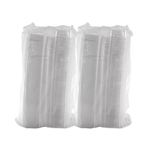 Dart ClearPac SafeSeal Tamper-Resistant, Tamper-Evident Containers, Tall, Flat Lid, 20 oz, Clear, Plastic, 200/Carton (CH20TF)