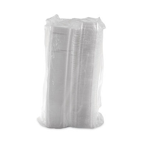 Dart ClearPac SafeSeal Tamper-Resistant, Tamper-Evident Containers, Tall, Flat Lid, 20 oz, Clear, Plastic, 200/Carton (CH20TF)
